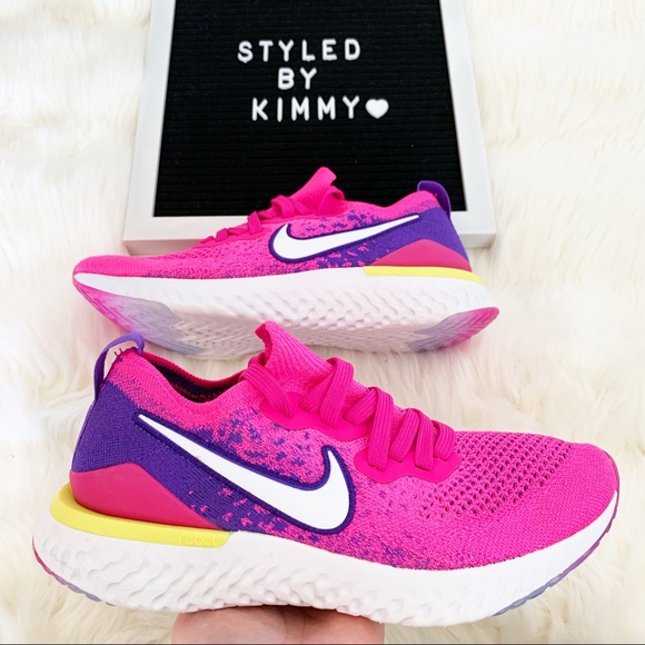 🌸 NIKE Epic React Flyknits Running Shoes Sneakers - Picture 5 of 5